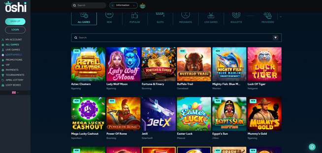 oshi casino Gameplay
